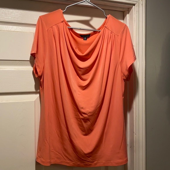George XL Coral/peach dress blouse